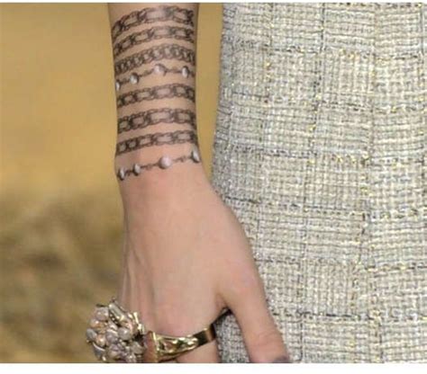 chanel bracelet tattoo|Chanel temporary tattoos.